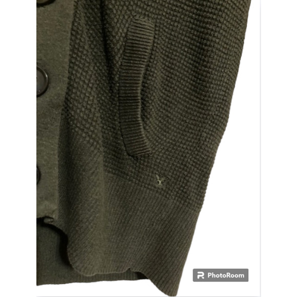 HUNTER Green Button Front Cardigan with POCKETS - Size L - Picture 3 of 5